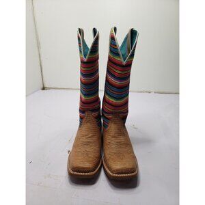 Ariat Gringa Serape Boots 10018500 Women’s 9B Square Toe Lizard Print Embossed